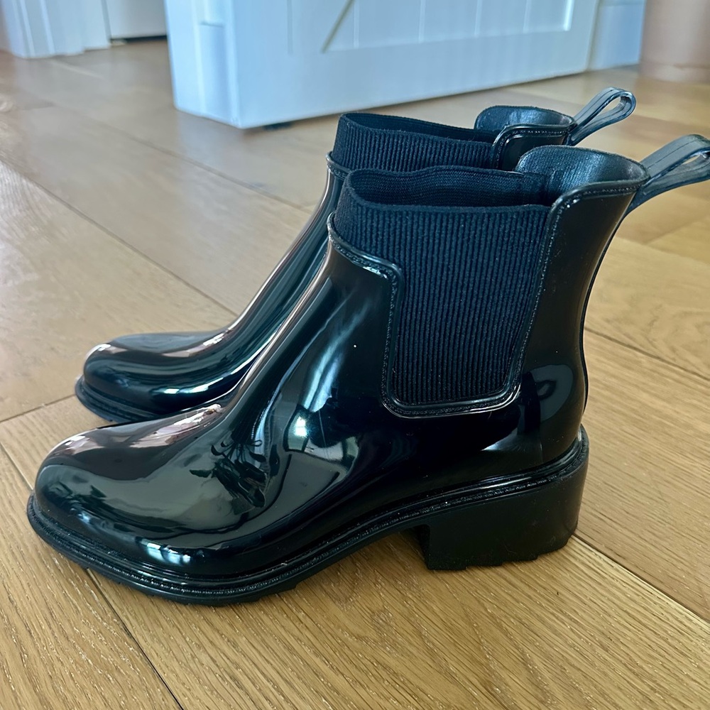 A New Day Black Ankle Booties with Elastic Panels